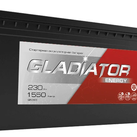 Аккумулятор GLADIATOR Energy 6СТ-230L(3) конус