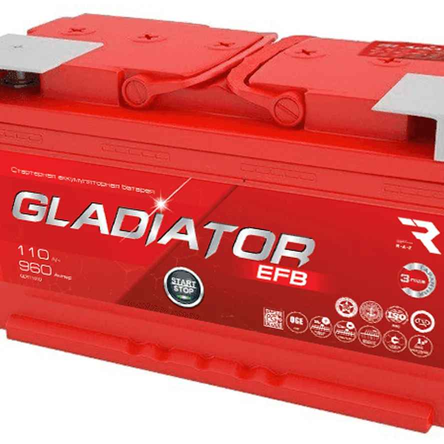 Аккумулятор GLADIATOR EFB 6СТ-110L(1)