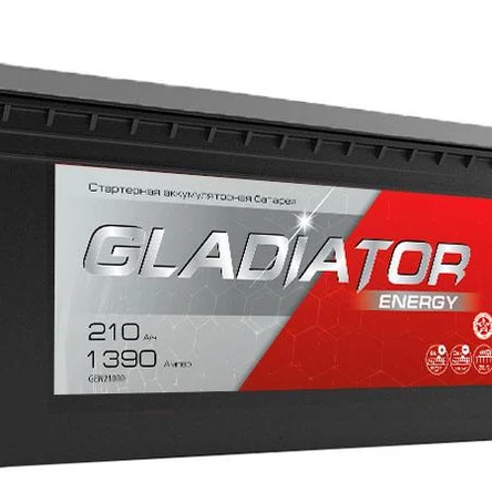 Аккумулятор GLADIATOR Energy 6СТ-210L(3) конус